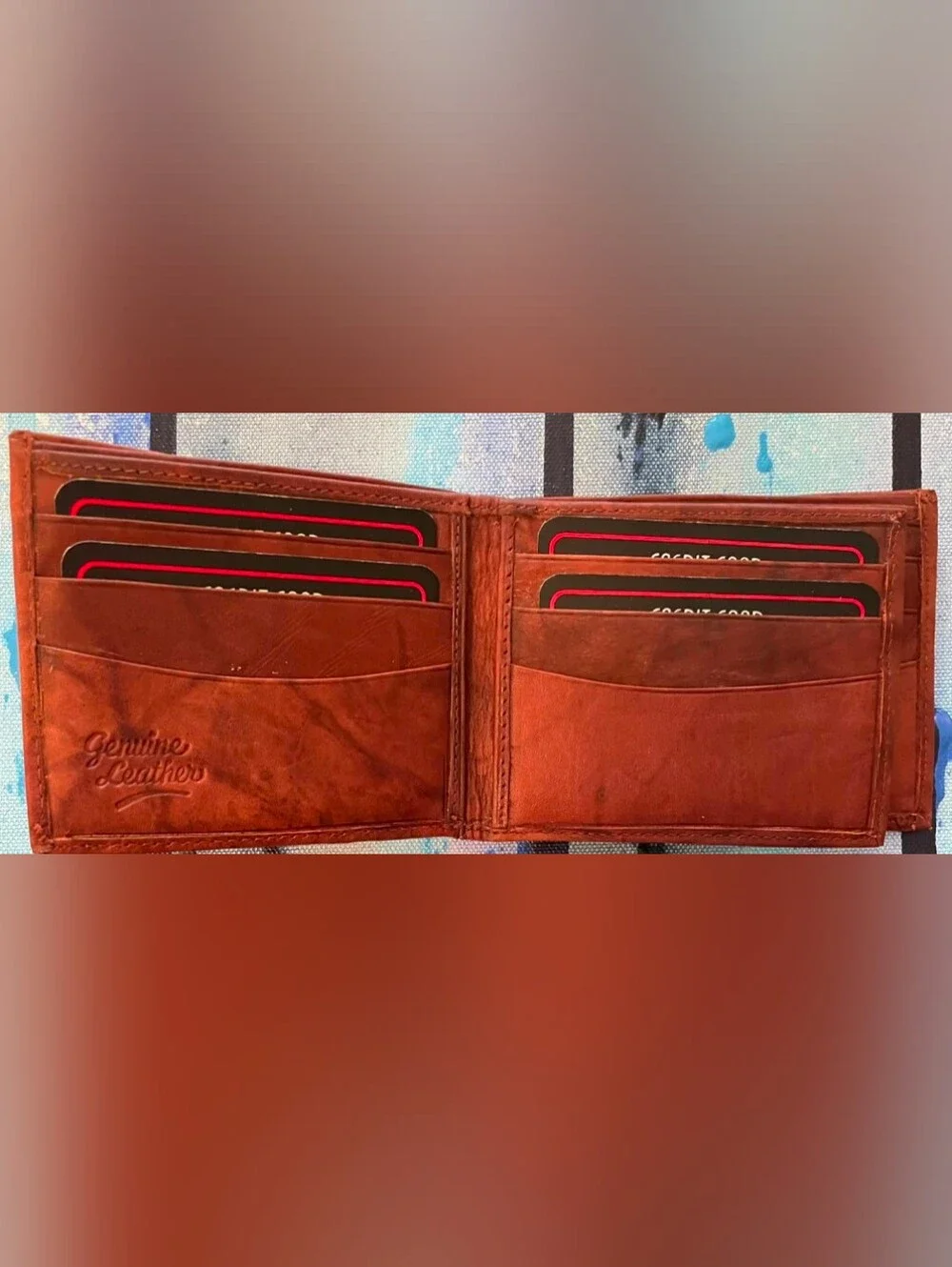 Vintage Style Genuine Leather Bi-Fold Brown Wallet